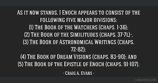 First enoch is an ancient judean work that inaugurated the genre of apocalypse. As It Now Stands I Enoch Appears To Consist Of The Following Five Major Divisions 1