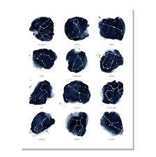16 Zodiac Wall Art Prints To Add To Your Gallery Wall Kunst Inspiratie Sterrenbeelden Illustratie