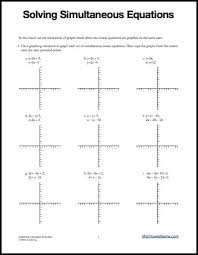 With 30 problems, each accompanied by a blank graph, pupils get thorough practice solving systems of equations by graphing and finding the point of in this systems of equations worksheet, students solve equations by substitution. Graphing Systems Of Equations Activity With A Calculator Free