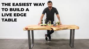 Learn how to build a diy wood slice coffee table with stunning ghost legs. The Easy Way To Make A Live Edge Table Youtube