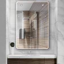 Every wall mirror uses three methods to help them stay on the wall: Frameless Vanity Mirrors Bathroom Mirrors The Home Depot