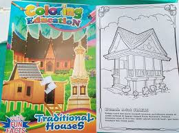 Cara menggambar rumah adat betawi untuk anak tk nawa art cara menggambar mudah rumah bagus подробнее. Jual Buku Mewarnai Anak Motif Rumah Adat Indonesia Di Lapak Ondom Store Bukalapak
