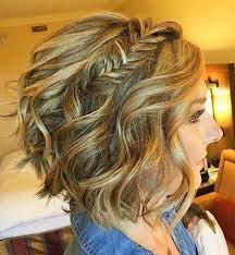 Wavy Bob With Braid Nice Updos For Short Hair Shorthairbob Hairdos For Short Hair Thick Hair Styles Short Wavy Hair