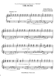 The Rose Sheet Music Amanda Mcbroom Sheetmusic Free Com