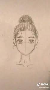 Messy Bun Drawing Tutorial Video In 2020 Girl Drawing Sketches Art Drawings Sketches Simple Anime Drawings Tutorials