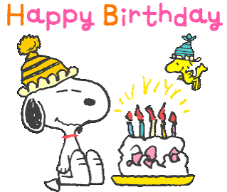 Winter Snoopy Birthday Sticker 24 | Happy birthday snoopy images, Birthday gif images, Happy sticker