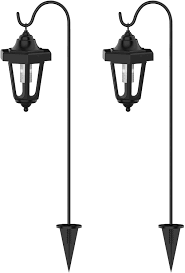 The led solar lanterns by pure garden are the perfect addition to your outdoor home décor! Amazon Com Pure Garden 50 123 Solar Powered Set Of 2 32 Hanging Coach Lanterns With 2 Shepherd Hooks Led Outdoor Lighting For Gardens Pathways And Patio Black Tools Home Improvement