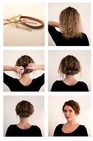 Curly Bun This Is A Great No Effort And Really Quick Way To Style Your Hair For Everyday Activities Short Hair Styles Easy Short Hair Tutorial Easy Hair Updos