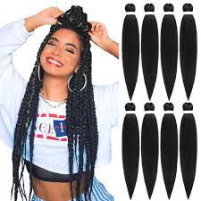 These real human hair wigs fit average head sizes. Amazon Com 26 Inch Black Braiding Hair Pre Stretched Easy Braid Hair 8 Bundles For Box Braids Hair Soft Yaki Texture Synthetic Braiding Hair Not Itchy Hot Water Setting Braids Hair For