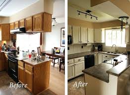 after remodel small kitchen cabinet