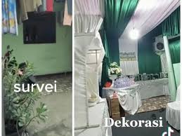 Meski tak bisa mewujudkan mimpinya, namun pernikahan pasangan satu ini tetap terlaksana. Viral Pernikahan Dengan Dekorasi Mewah Di Gang Sempit Bekasi