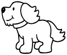 Coloriage Chien sur m