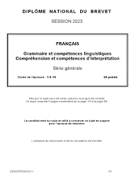 Brevet 2023 Étranger Grammaire | PDF | Grammaire | Linguistique