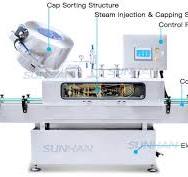 Steam Metal Twist-off Lug Caps Jar Vacuum Chili Sauce Capping Machine