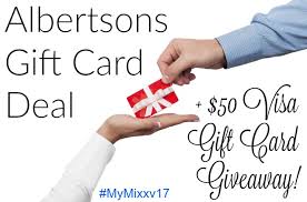 In addition, customers will also find. Albertsons Gift Card Deal 50 Visa Gift Card Giveaway Mymixxv17