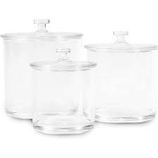 These jars are beautiful and are excellent quality. Juvale 3 Pack Acrylic Jars Set Plastic Apothecary Containers With Lids 3 Sizes Target