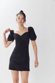 Dresses Rompers Urban Outfitters Mini Dress With Sleeves Puff Sleeve Dresses Retro Mini Dresses