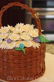 Daisy Flower Basket Birthday Cake Taart