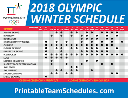 Adah chung is a fact checker, writer, researcher, and occupational therapist. 2018 Pyeongchang Winter Olympics Schedule By Printteamschedules Issuu