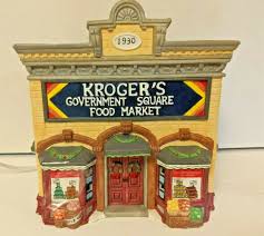 Come with me to my local grocery store. Kroger Food Market Christmas Village House Building Lighted Kroger Christmas Village Houses Christmas Village Village Houses