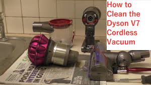 Can i wash dyson filter? How To Clean The Dyson V7 Cordless Vacuum Cleaner Youtube
