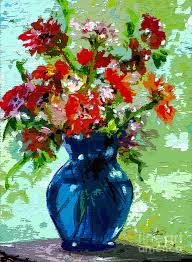 Check spelling or type a new query. Abstract Floral Still Life Blue Vase Painting By Ginette Callaway