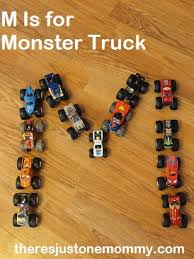 Kids will jump over cars with their truck as they sound out words. M Is For Monster Truck There S Just One Mommy