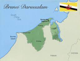 Km, malaysia is the 66 th largest country in the world. Detailed Map Of Brunei Darussalam With Flag And Major Cities Brunei Asia Mapsland Maps Of The World