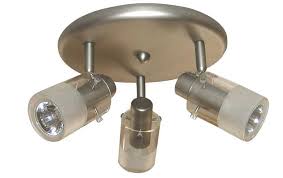 Hampton Bay 3 Light Brushed Steel Ceiling Mount Round Light Kitchen Chandelier Home Depot Hom In 2020 Round Light Fixture Stainless Steel Light Fixture Track Lighting