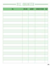 Click here to get your free worksheet (opens into a pdf in a new window) other financial and budgeting related articles. Monthly Bill Organizers 18 Free Printables Printabulls