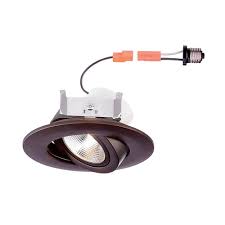 Envirolite 4 In 4000k Remodel Directional Gimbal Bronze Integrated Led Recessed Trim Evl4742bbz40 The Home Depot