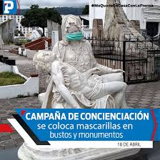 🔴🔷🔴 #RIOBAMBA: El #Municipio de la ciudad de Riobamba, #emprendió una  campaña de #concienciación para que la #comunidad utilice la #mascarilla de  forma #permanente en los espacios #públicos, y procedieron a #colocar