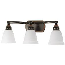 Shop Delta Windemere 3 Light Oil Rubbed Bronze At Lowes Com Vanity Lighting Oil Rubbed Bronze Bathroom Transitional Vanity