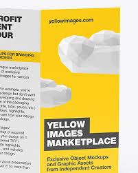 Download Brochure Mockup In Stationery Mockups On Yellow Images Object Mockups PSD Mockup Templates