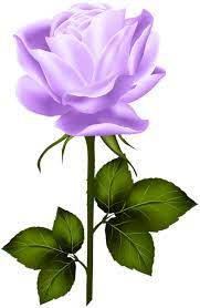 Purple Rose With Stem Png Clip Art Rose Flower Png Flower Clipart Flower Drawing