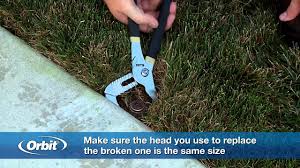 Leave a few inches around the head to work with. How To Replace A Sprinkler Head Youtube