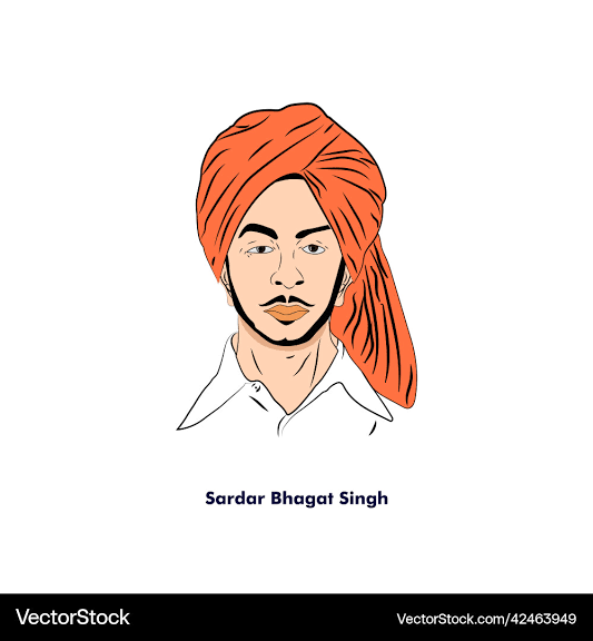 Indian freedom fighter sardar bhagat singh – Royalty-Free Vector | VectorStock