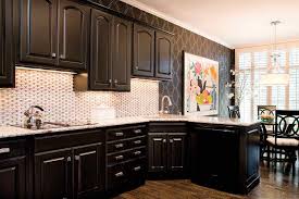 painted black kitchen cabinets before