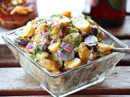 A bountiful kitchen sour cream and bacon potato salad. Easy Fingerling Potato Salad With Creamy Dill Dressing The Food Lab Turbo