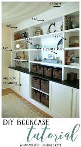 View in gallery built bookcases. Diy Bookcase Tutorial Diy Built In All The Details Artsy Chicks Rule