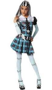 Girls monster high frankie stein wig black blue skirt halloween dressup costume. Monster High Frankie Stein Child Costume Girls Fancy Dress Monster High Costume Cosplay Outfits