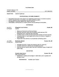 cashier resume template free
