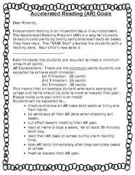 This Parent Letter Lets Parents Know 1 Their Child S Ar Level 2 The Minimum Point Requirements Per Letter To Parents Reading Incentives Accelerated Reading