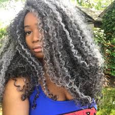 Sometimes, women with natural hair, no matter their hair length, experience hair loss around their hairline from tight hairstyles. Essence Wigs Big Gray Wig Kinky Curly Natural Hair Wig Salt N Etsy