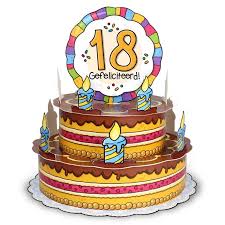 Taart Kaart Jaar 18 Jaar Cadeau S Feestartikelen Be Feestartikelen Be