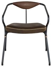 Maybe you would like to learn more about one of these? 23 8 W Dining Chair Bent Steel Frame Oak Backrest Leather Seat Iron Accents Midcentury Dining Chairs By Noble Origins Llc Houzz
