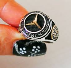 Handmade 925 Sterling Silver Mens Ring Mercedes Benz Car 12 Grams Rings For Men Sterling Silver Mens Rings Sterling Silver Mens