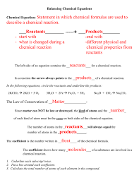 Check spelling or type a new query. Balancing Chemical Equations