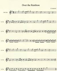 Over The Rainbow For Alto Sax Saxophone Music Clarinet Music Saxophone Sheet Music