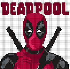Deadpool Poster Square By Maninthebook On Kandi Patterns Stitch Character Cross Stitch Embroidery Cross Stitch